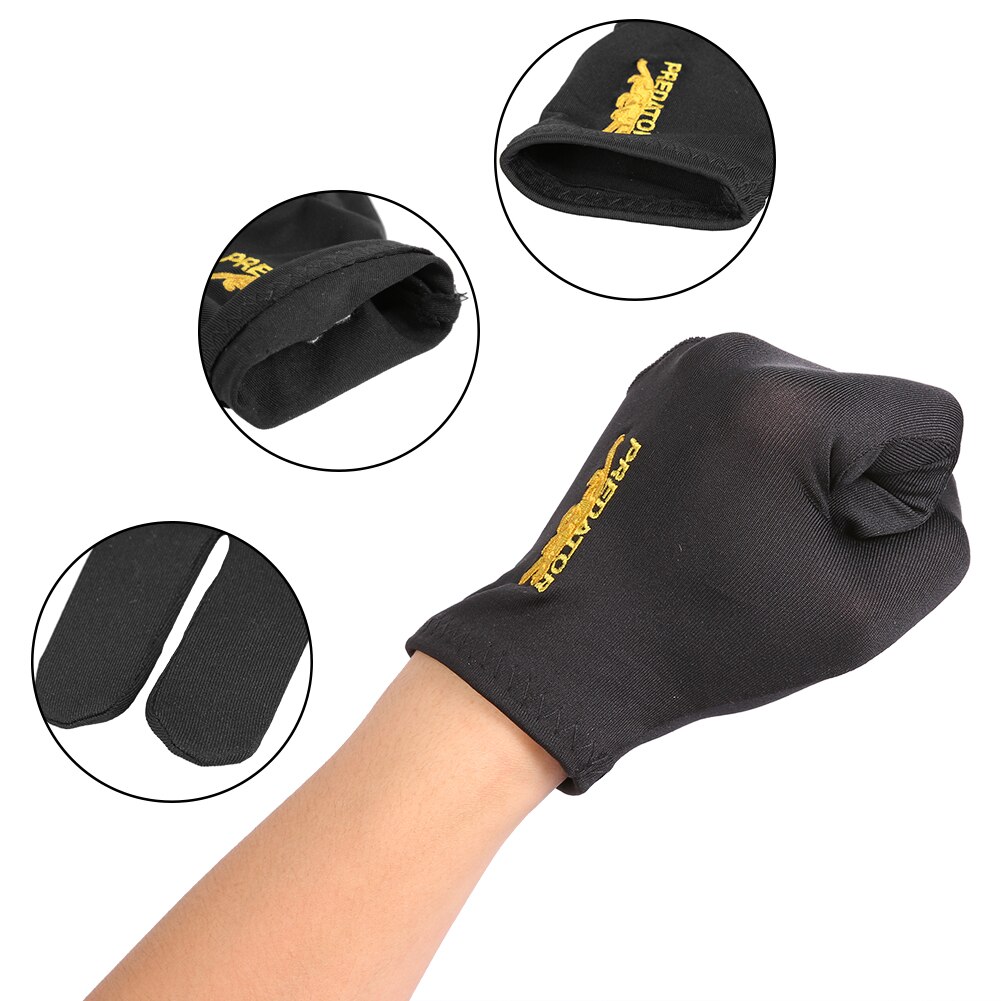 2 stück dreifinger-snooker-billard-queue-handschuhe aus lycra-gewebe mit stickerei für die linke hand, offenes billard, fitnesszubehör