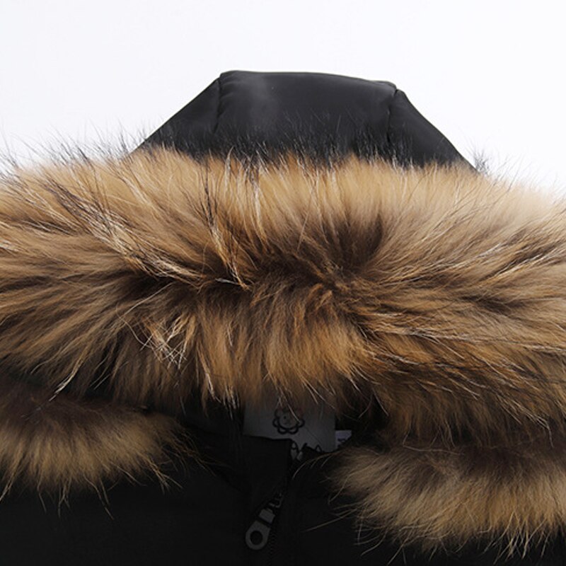 Kids Winter Hooded Jumpsuit Donsjack Baby Jongen Snowsuit Parka Natuur Bont 90% Eend Donsjack Voor Meisje Kleding Jas overalls