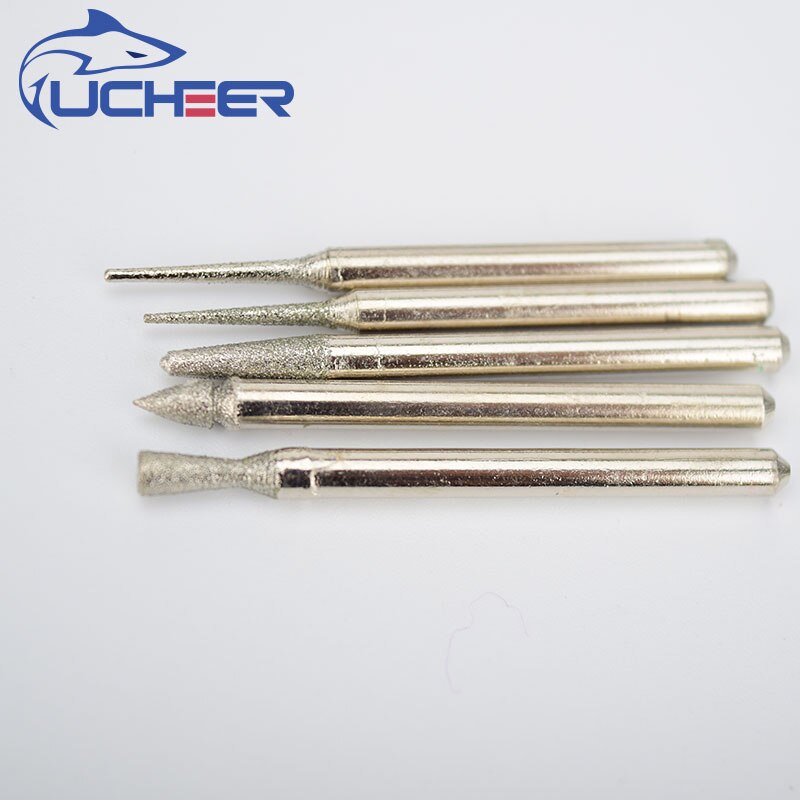 Ucheer 3mm 30 st/set diamant/titanisera borr för dremel roterande verktyg borrskär gravyr delar slipning polering nålar filar