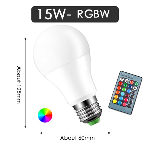 Led Rgb Lamp Lamp E27 Rgbw Rgbww Spotlight Ir-afstandsbediening Dimbare 5W 10W 15W Kleurrijke Nachtlampje 110V 220V Party Kerst: RGBW 15w