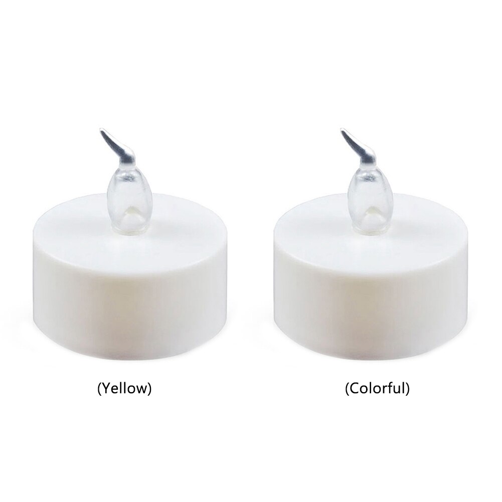 Flameless LED Tea Lights Candles Battery Powered Coloful Flickering Pillar Candles Votive Tealight Romantic party Home Decor