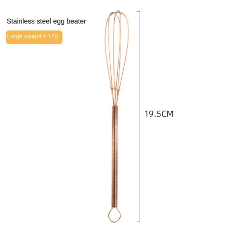 Crèmekleurige Vierkleurige Fijne Staaldraad Ophangende Verstevigingsring Kleine En Voortreffelijke Keukengereedschap Mini-Eierklopper