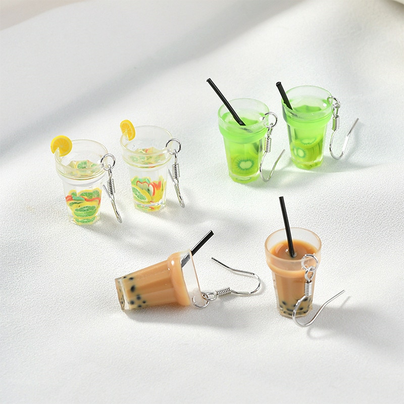 1/12 Dollhouse Miniature Food Mini Resin Fruit Bottle Simulation Drinks Model Toys Fruit Drink Play Dollhouse Dolls Accessories