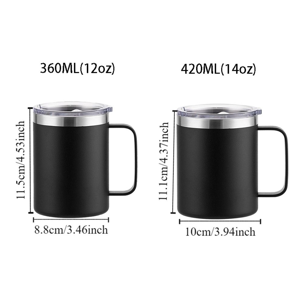 Bouteille d'eau isolée en acier inoxydable, Double couche, Mini tasse sous vide 12oz/14oz, tasse à café antidérapante et anti-fuite, pour le bureau et l'école