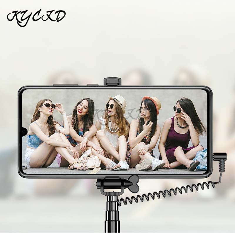 Handheld Selfie Stick 71CM Extendable With Remote Shutter Button 3.5mm Cable Wired Selfie Monopod Self-Timer For Android IOS