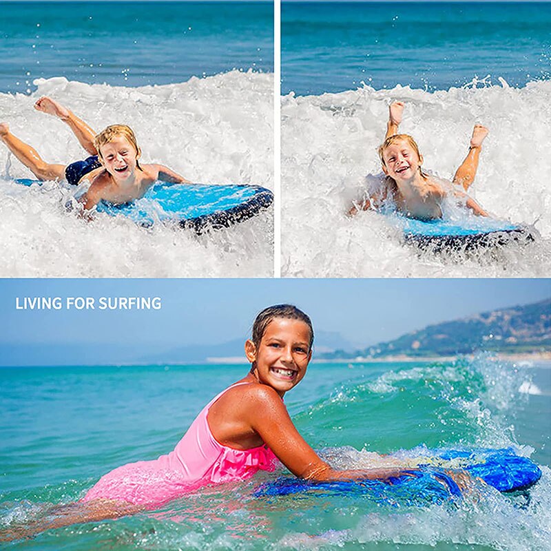Outdoor inflatable surfboard, solid color, buoy kickboard, kids' safe sea surfing board for beach surfing, swimming, summer water fun