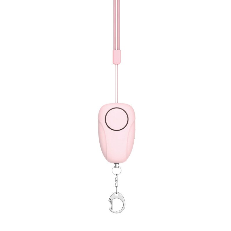 2 Colors 120dB Sound Loud Personal Safety Alarm Security Auto Alarme with Keychain Protection Artifact Dual-tone Rechargeable: Pink