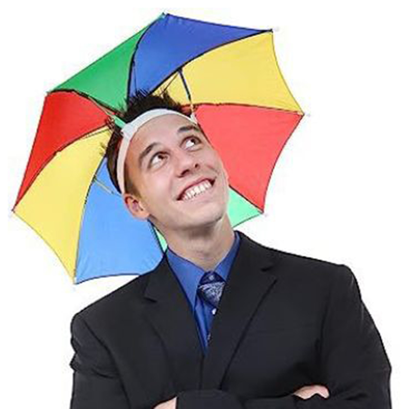 Faltbare Regenschirm Hütte Camping Angeln Kopfbedeckung Kappe Strand Sonnencreme Regen Hüte Wasserdicht Wandern Radfahren Regenschirme Bunte Kappen