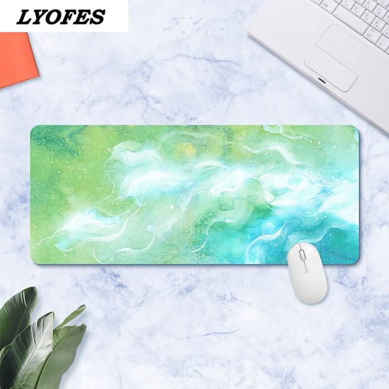 Kawaii Desk Mat Gamer Large Marble Desk Pad Mouse Pad Waterproof Computer Keyboard Table Decoration Cover Gaming Player Mice Mat: 300x800x2mm 23