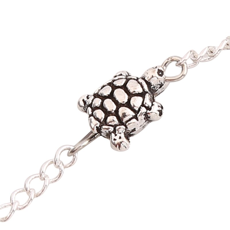Bracelet de cheville Vintage Simple chaîne tortue de mer pour femmes Bracelet de cheville sur la jambe bijoux faits à la main été rétro sandales à breloques