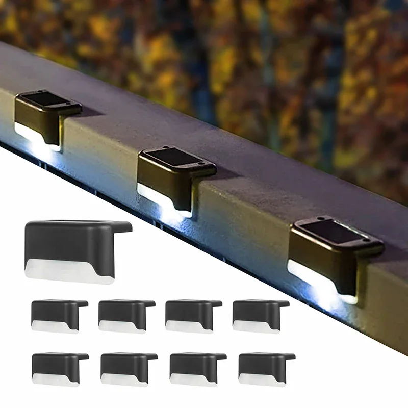 Lampy solarne LED Ogród na zewnątrz Balkon Klatka schodowa Ogrodzenie Balustrada Światła Dziedziniec Wodoodporne słoneczne zewnętrzne dekoracyjne kinkiety: Słoneczny żółty