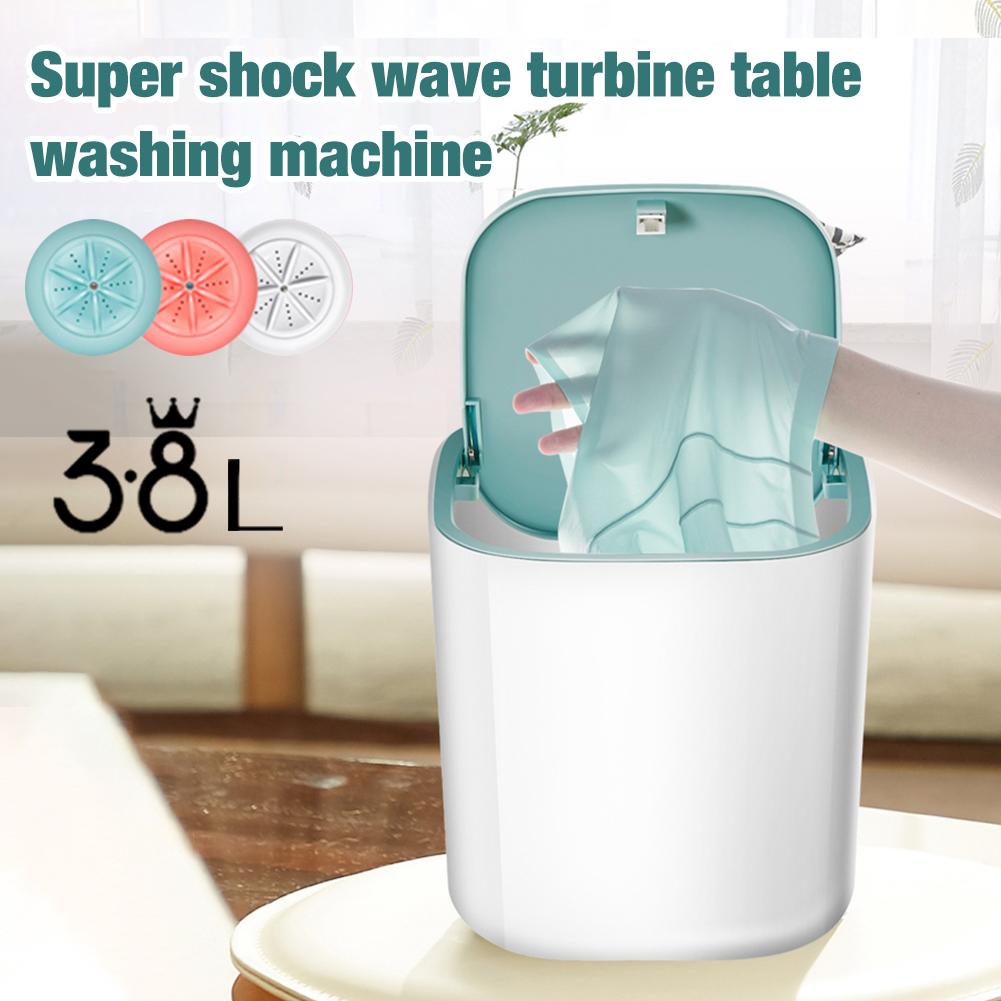 Laundry Mini Washing Machine Home Business Trip Ultrasonic Turbines Washer Convenient Portable Personal Rotating Turbine Washer