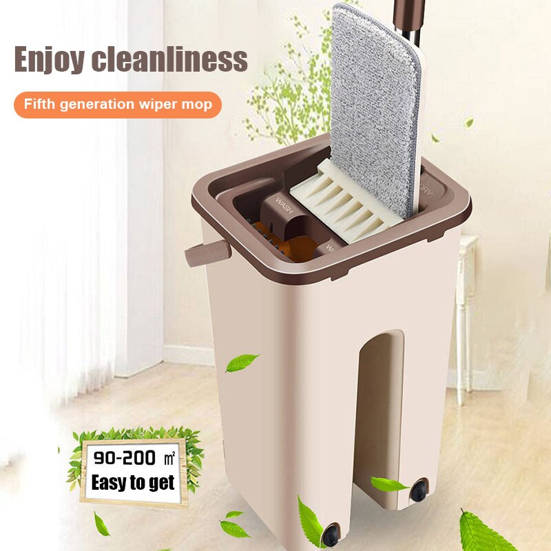 Kit d'outils de nettoyage de serpillière | Carrelage rotatif à 360 degrés sol en marbre pour salon cuisine JS23