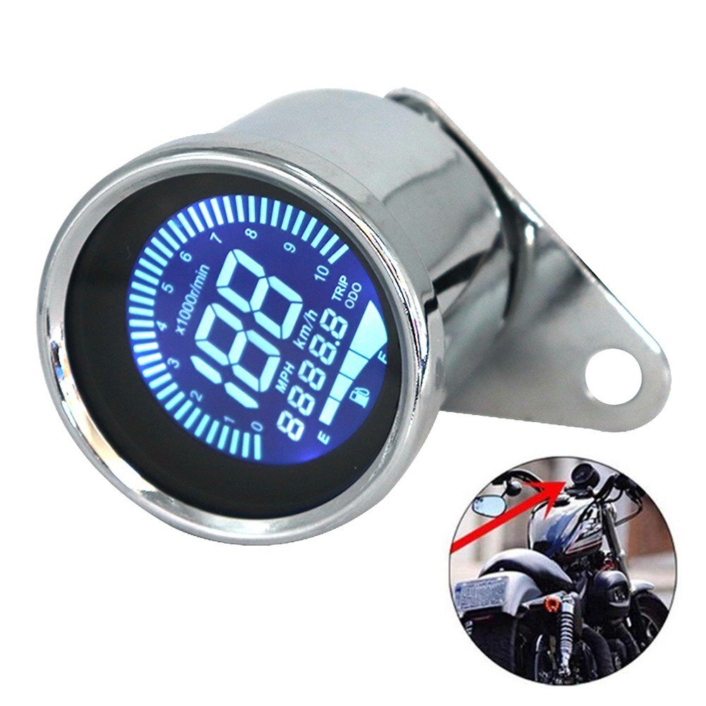 Compteur kilométrique moto tachymètre tachymètre tachymètre moto compteur de vitesse indicateur de vitesse automobile: Argent