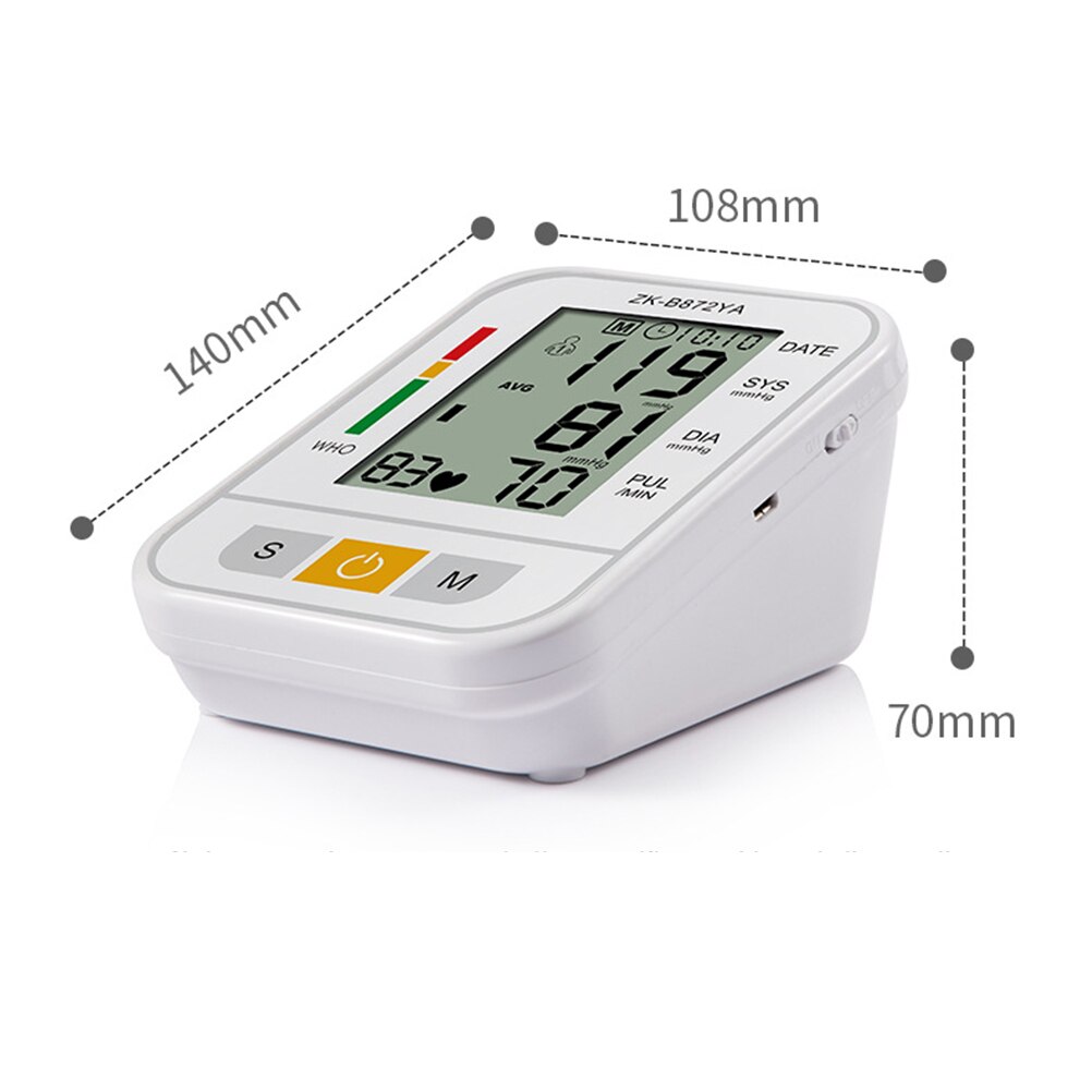 Blood Pressure Gauge Electronic Blood Pressure Meter Electronic Sphygmomanometer Arm Blood Pressure Monitor Without Battery