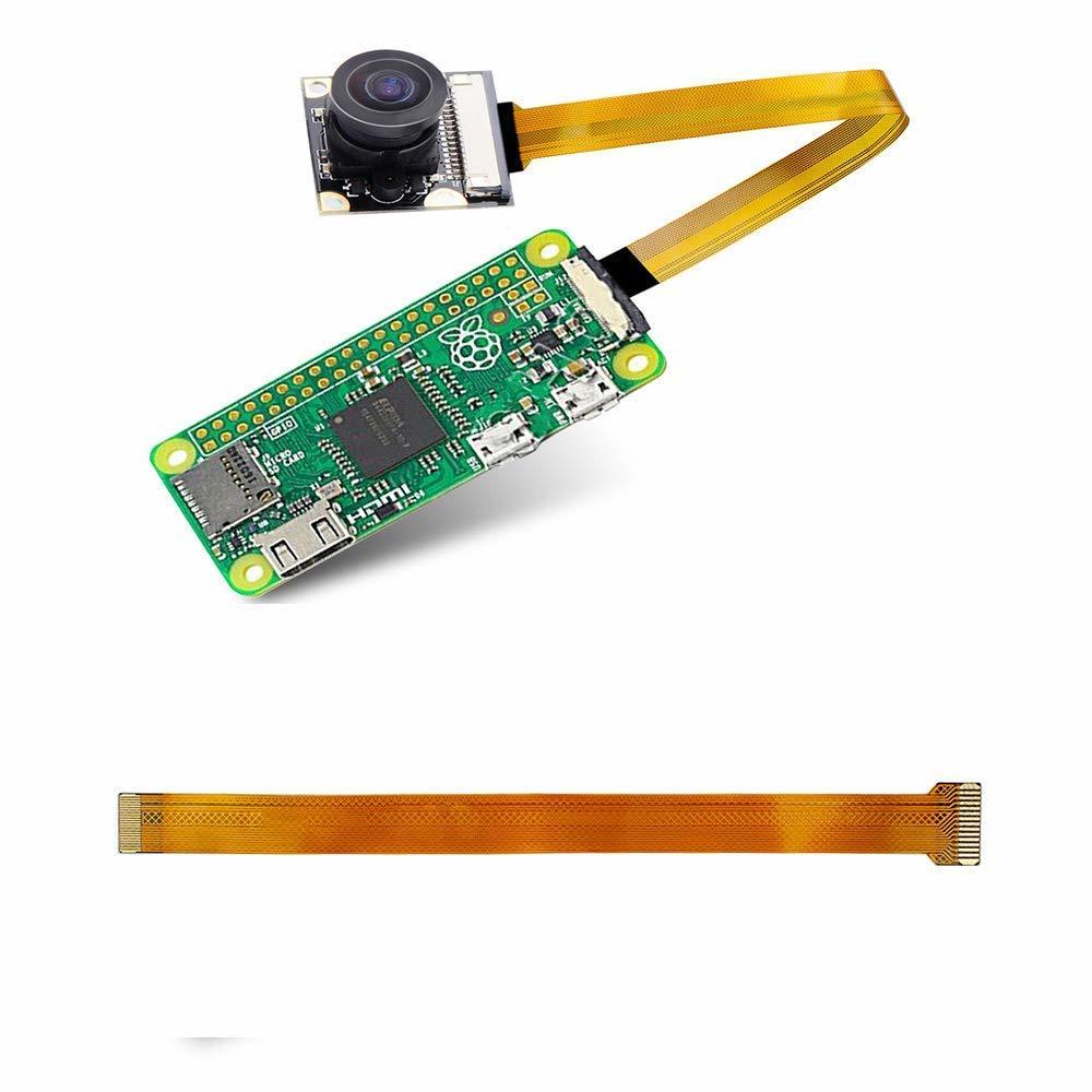 Cabo de extensão da câmera raspberry pi 11.8 polegadas, 2 peças, ffc fpc cabo de extensão de fita plano para raspberry pi zero w pi 2 3 modelo b +