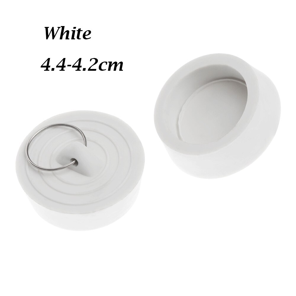 Tapón de bañera duradero a prueba de fugas, útil tapón de desagüe para cocina, alcantarillado, tapón de goma para fregadero, suministros de baño, 1 ud.: 4.4-4.2cm white