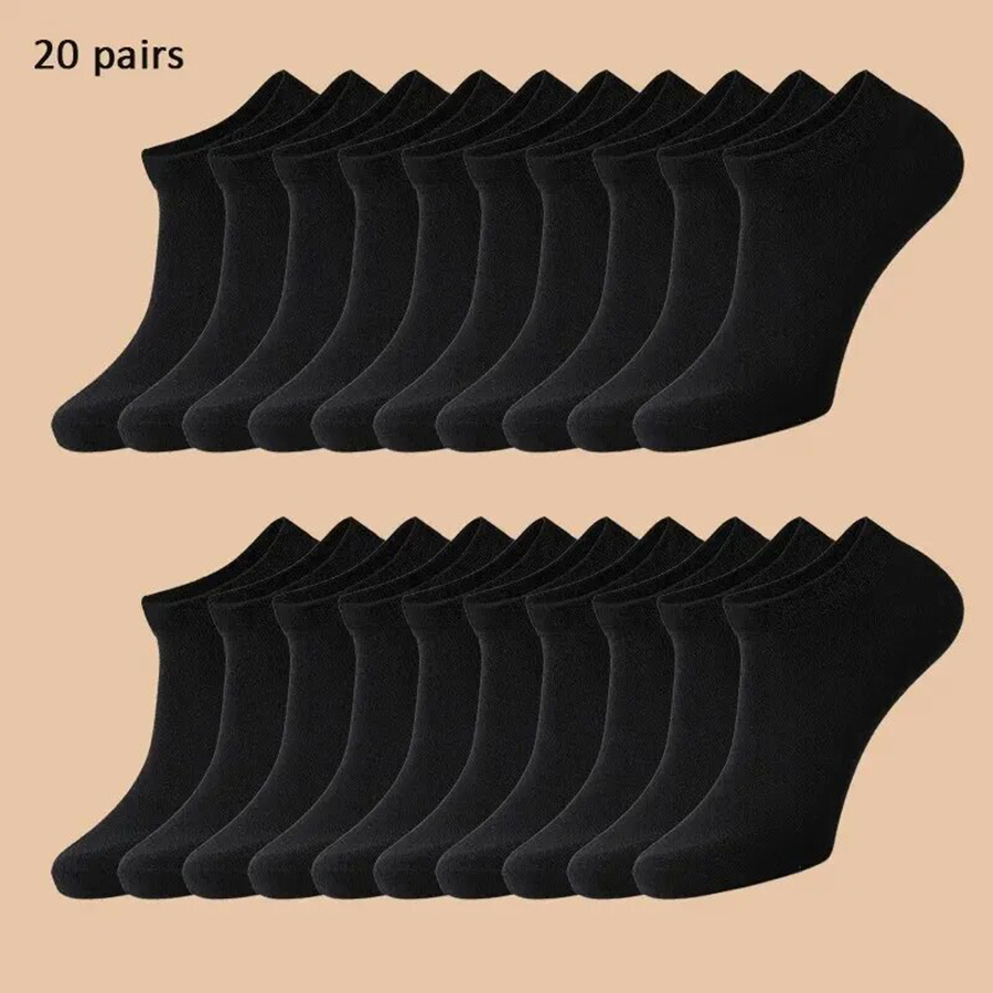 10/12/20/40 pares de calcetines náuticos para hombre, calcetines deportivos de negocios con absorción de sudor para verano y otoño, calcetines tobilleros suaves sin pilling de Color sólido: Verde negruzco