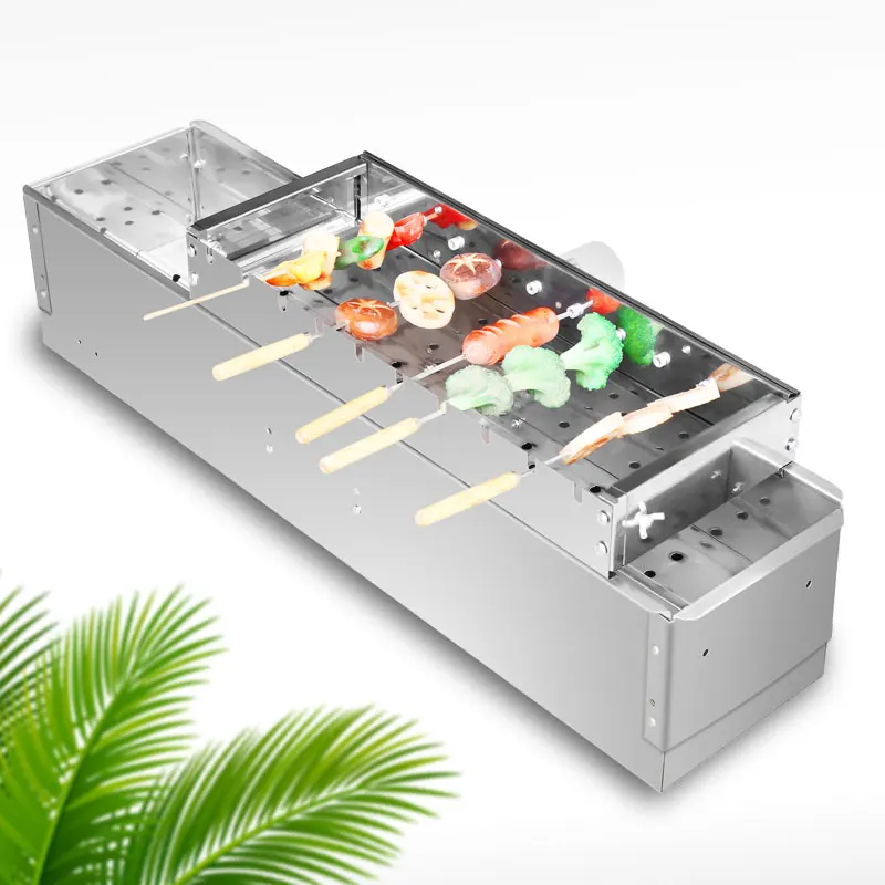 Niet Beperkt Tot Het Roosteren Van Naalden Die Automatisch De Plank Omdraaien Die De Breedte Van De Barbecuegrill 5V Rollende Spiesjes