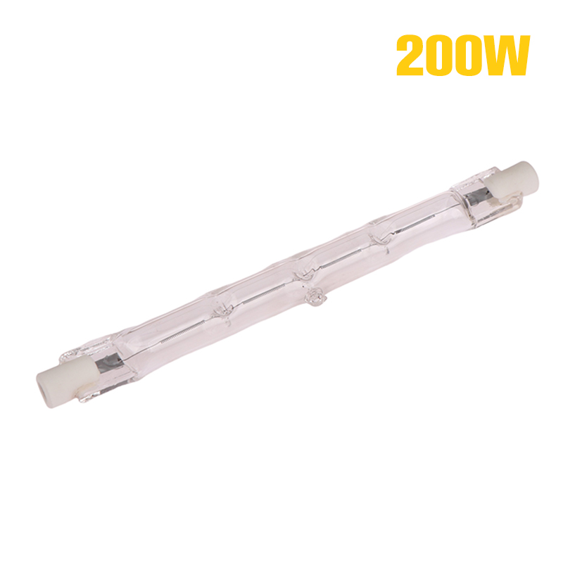 1Pc 100/200/300W Halogen Lamp 118mm Double Ended Linear R7s Halogen Light Bulb AC230V Household Decor R7s Halogen Bulb: light green