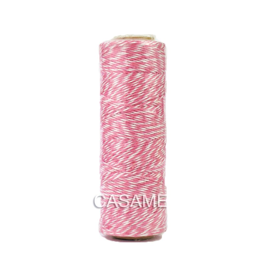 100% Natuurlijk Katoen Touw 4ply (100Yards) 1 Pcs Dunne Bakkers Touw Kleur Baker Touw Zilver Goud Rood Roze Katoen String Kleur: light pink