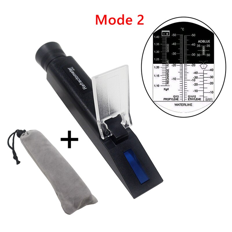 ATC 4 in 1 Handheld Refraktometer Frostschutz Adblue Motor- Flüssigkeit Propylen Ethylen Glykol Auto Reinigung Batterie Flüssigkeiten Tester: Modus 2