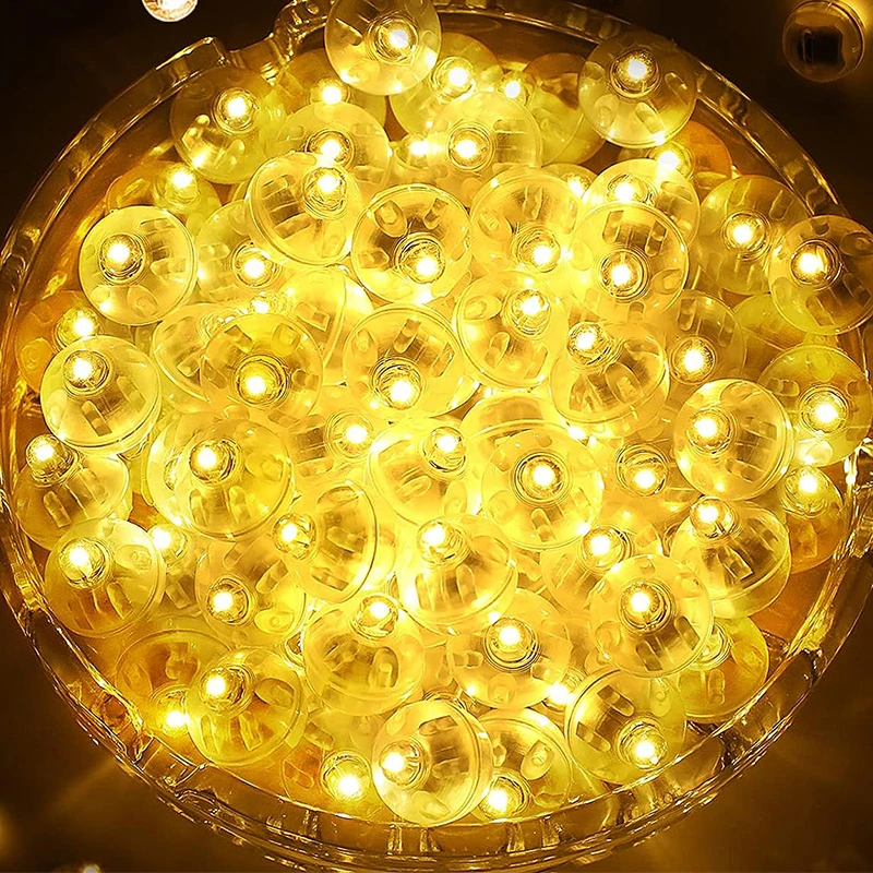Mini LED Runde Ballon Lichter Farbige Leucht Blitz Becher Ball Lampe Laterne Licht Für Weihnachten Hochzeit Party Dekor: Gelb / Marine Blau