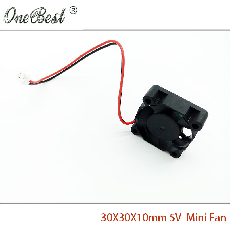 30X30X10mm Mini Brushless Fan DC 5V 3cm 30mm Small Power Supply Cooling Fan 3010 Fan PH2.0-2Pin Length 130mm