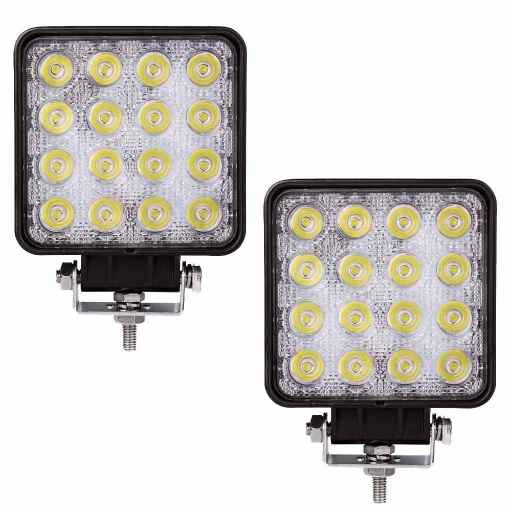 2pcs IP67 Spotlight Wall Refletor lamp 12V 24V led flood light RGB Waterproof floodlight Aluminium Alloy 4WD Square Panel Light
