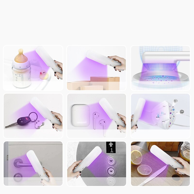 Portable UV-C Disinfection lamp for a More Thorough Clean, Eliminate 99.99% of the Viruses