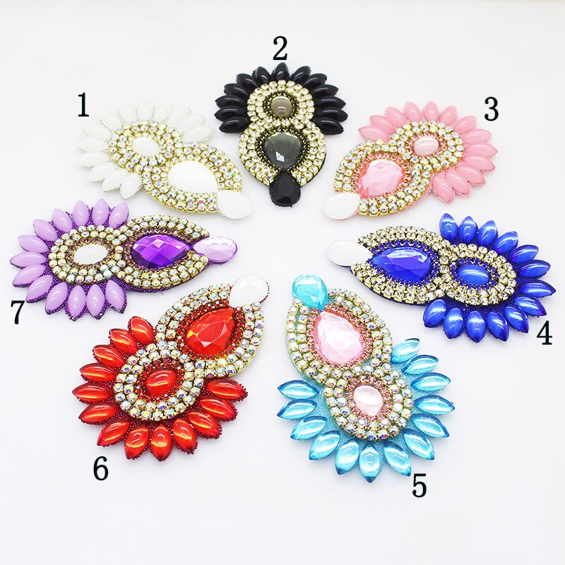 2Pcs60*90Mm Prachtige Steentjes Decal Decoratie, Kleding Naaien Decoratie, Ambacht Decoratie, Partij Decoratie