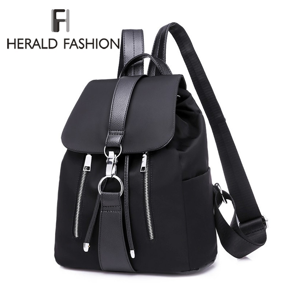 Herald Vrouwen Rugzak Nylon Rugzak Voor Tienermeisjes Casual School Dagrugzak Grote Capaciteit Schoudertassen Vrouwelijke Mochila