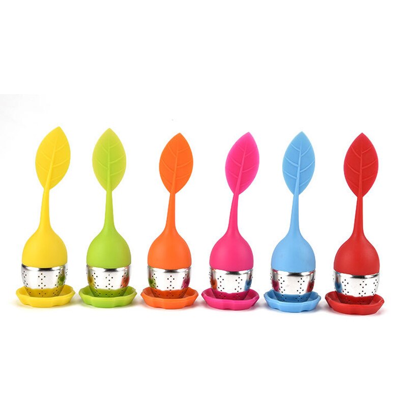 Sachet à thé en forme de feuille 1 pièces | Dispositif de brassage, filtre à épices végétales, Silicone Durable, accessoires pour thé