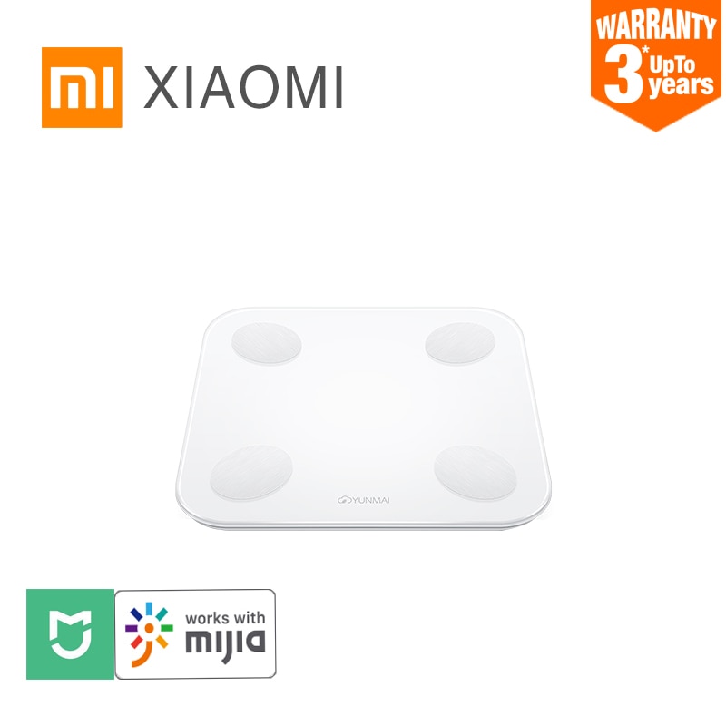 XIAOMI MIJIA YUNMAI, báscula de grasa corporal mini2, báscula digital inteligente para el suelo del baño, aplicación Mihome, pantalla LED de hasta 150kg
