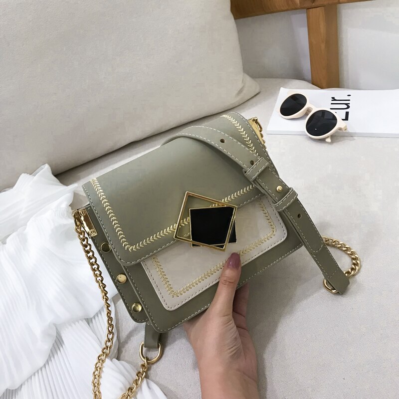 Moda feminina sacos de contraste cor couro do plutônio ombro mensageiro saco senhora crossbody mini bolsa feminina coroa sacos de noite sac um principal