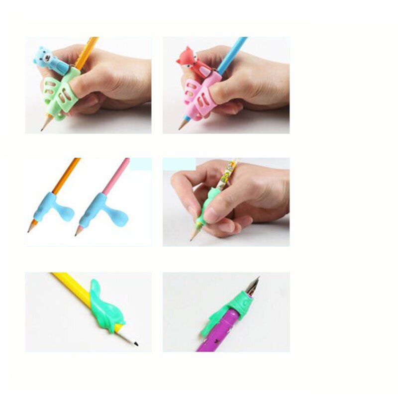 16 stykker/æskeholder penneholder barn sød kuglepen håndtag skrivehjælp vejledning holder pen holdning korrektion barn papirvarer