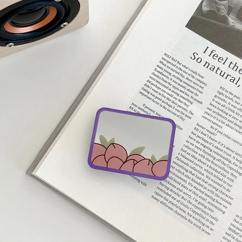 NIEUW Korea Leuke Stijl Bloem Spiegel Mobiele Airbag Griptok Grip Tok Stand Opvouwbare Telefoonhouder Beugel Case Universele Accessoires: Sapphire