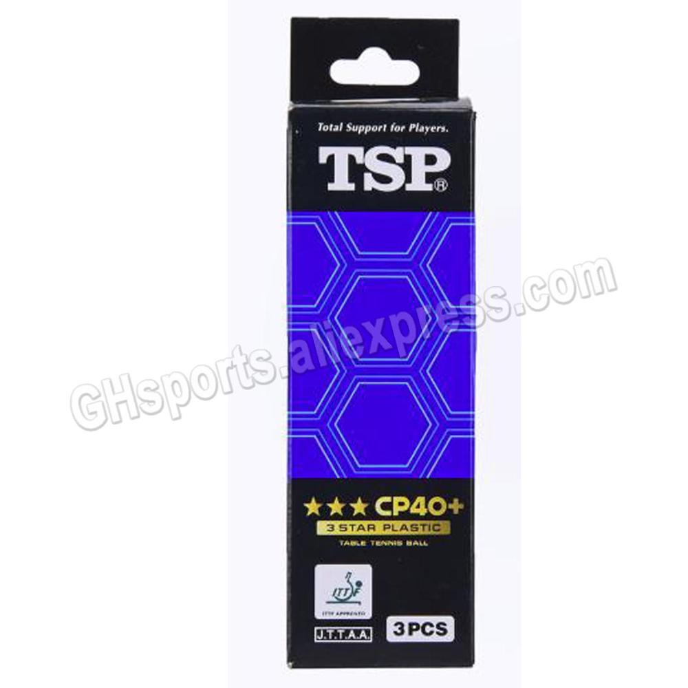 TSP 3 Sterne Tischtennis Ball (TSP CP40 + Gesäumt Wird) neue Material Kunststoff Original TSP 3-STERNE Klingeln Pong Bälle ITTF Genehmigt