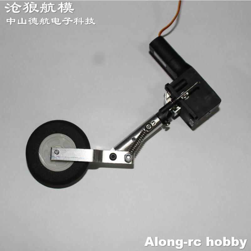 Rc-fly del 105mm -165mm næse, indtrækkeligt dobbeltfjeder, knælende landingsstel, eva-hjul til 3-5kg fly, gør-det-selv-modeller