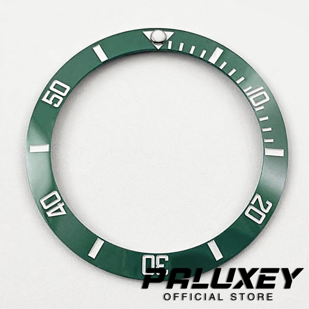 Blue BGW9 Lume C3 Lume 38MM Luminous Black Blue Green Ceramics Bezel Sloping Diving Watch Insert Fit Sub Watch Case Insert Ring