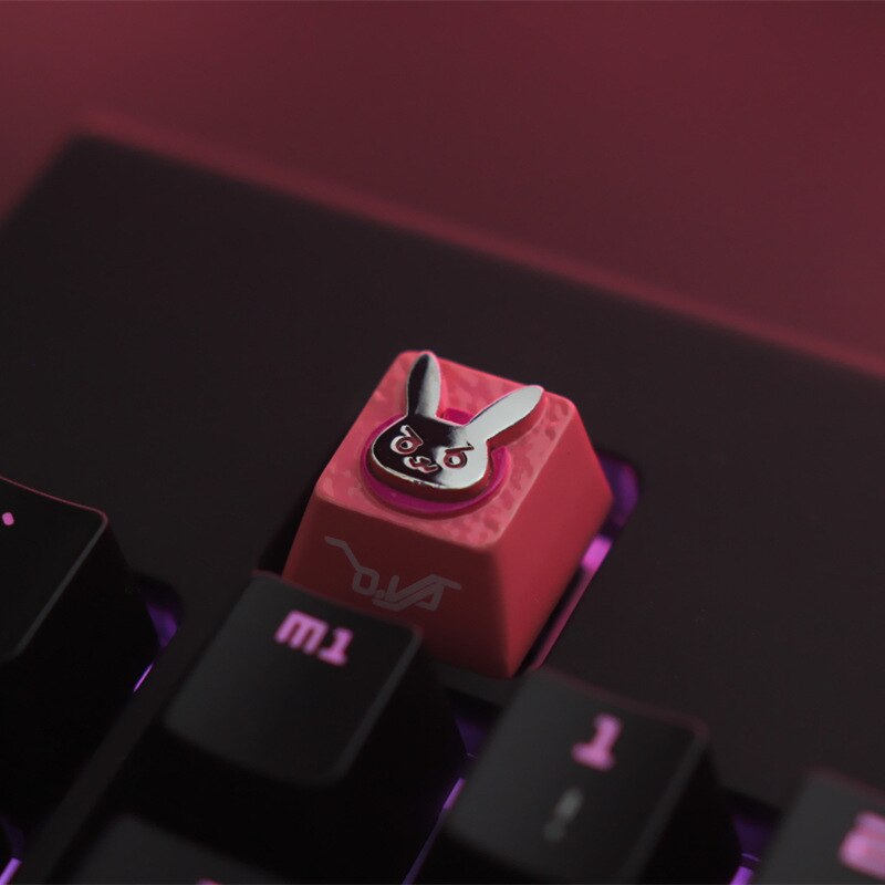 ESC Keycap Custom Aluminum Alloy Keycaps for Mechanical Keyboard CS DVA FATE R4 Height Stereoscopic: DVA pink