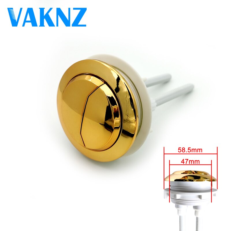 Dual Flush toilet tank Gold colour 38mm/48mm/58mm Button Round shape Toilet Push Buttons Bathroom Accessories: Fit 48mm cover hole