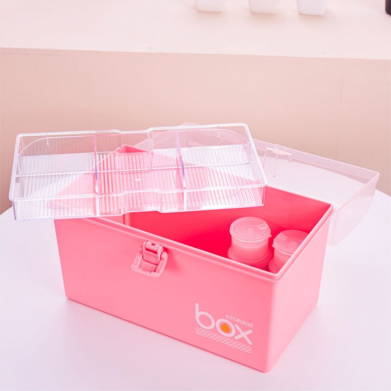 Plastic Multifunctionele Make Storage Box Nail Polis Organizer Lipstick Houder Rack Cosmetische Manicure Toolbox Plank Container