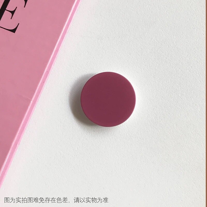 Universal Colorful Airbag Stand Mobile Phone Accessorie Pocket Holder Round Shaped Bracket Mount for IPhone 11 X Samsung Huawei: 5 Camellia Red