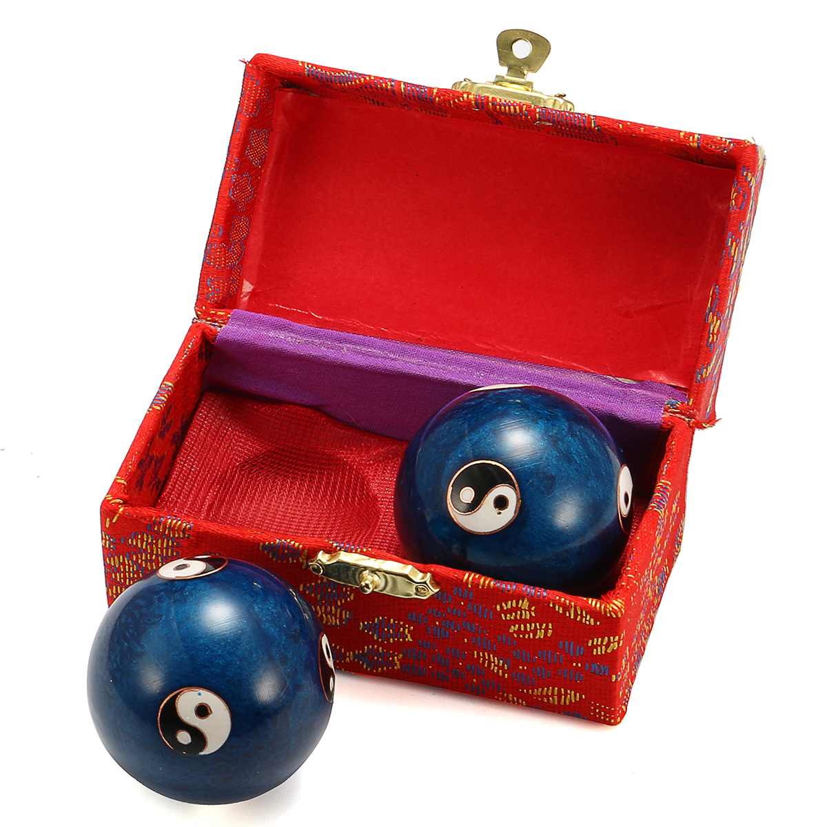 Chinese Health Daily Meditation Balls hand finger Exercise Stress Relief Baoding Balls Relaxation Therapy Yin Yang Handballs