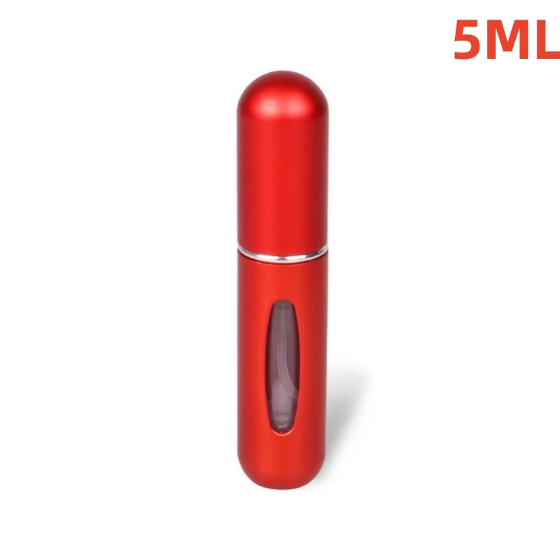 5/8ml wielokolorowe aluminiowe mini butelki perfum z pompką rozpylającą, przenośna pusta butelka z wymiennym atomizerem, niezbędna w podróży: Wielo