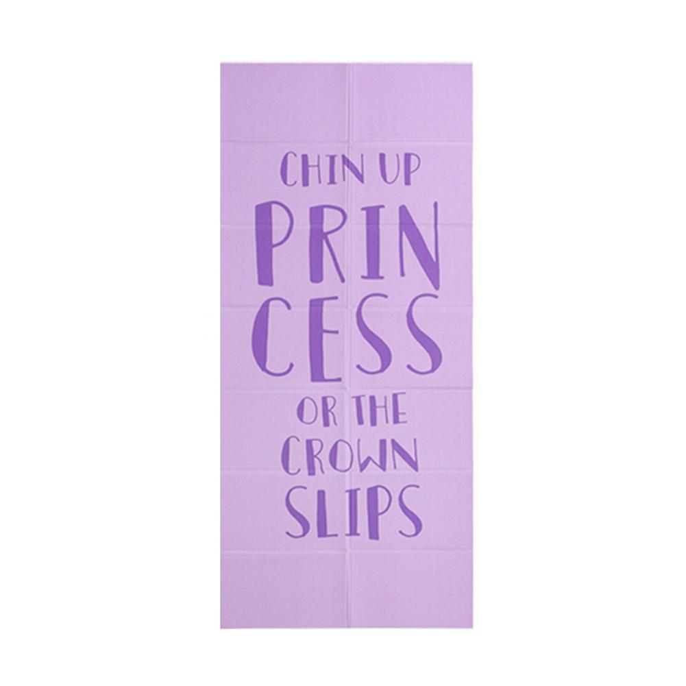 Folding EVA Yoga Pose Mat With Position Line Non Slip Carpet Mat For Beginner Environmental Fitness Gymnastics Mats With Bag: Purple