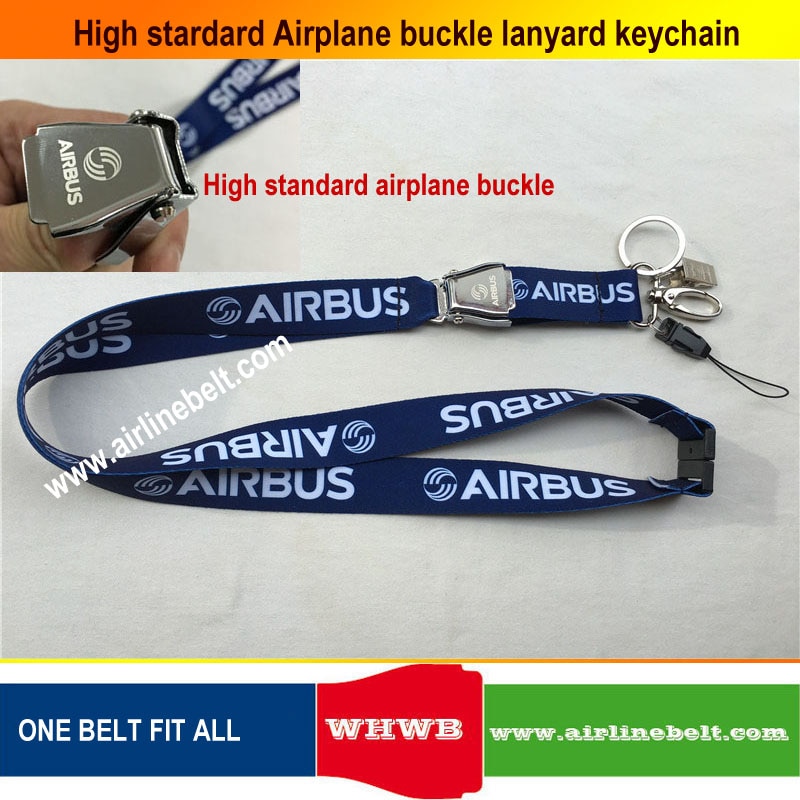 Porte-clés Airbus Boeing, corde de boucle d'avion, pour pilote, clip à fermoir à ressort, pour équipage porte-carte d'identité