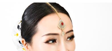 Intia pakistan tyttö tanssi lisävaruste nainen tanssiesitys kulmakarvat lisävaruste ampua päähineet lady headdress: L