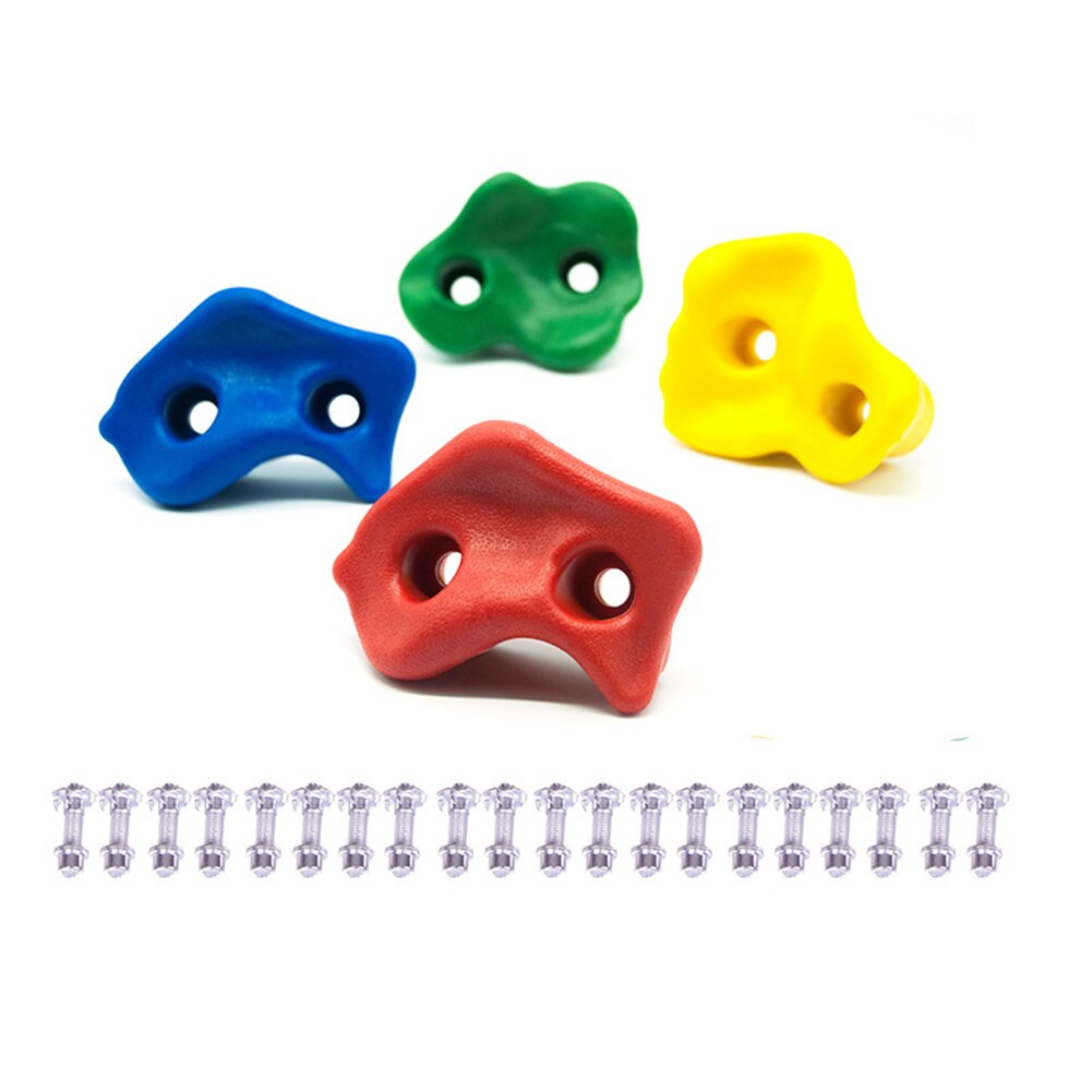 Kids Climbing Wall Grips Wood Climbing Rock Wall Stones Hand Feet Holds Grip Gymnastic Fitness Tool Children Outdoor Sports Toys